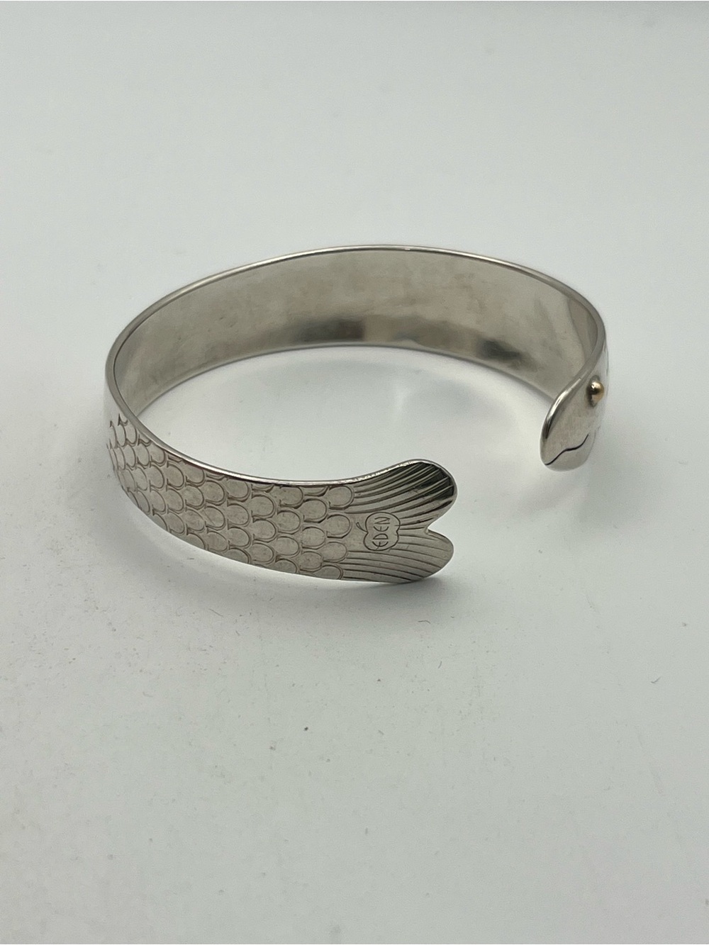 Eden Hand Arts herring cuff bracelet 14k & sterling silver Large Cape Cod - Picture 7 of 16